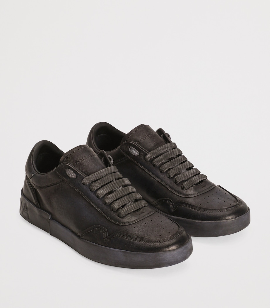 Leather Portofino Sneakers 80999 BLACK Image 2