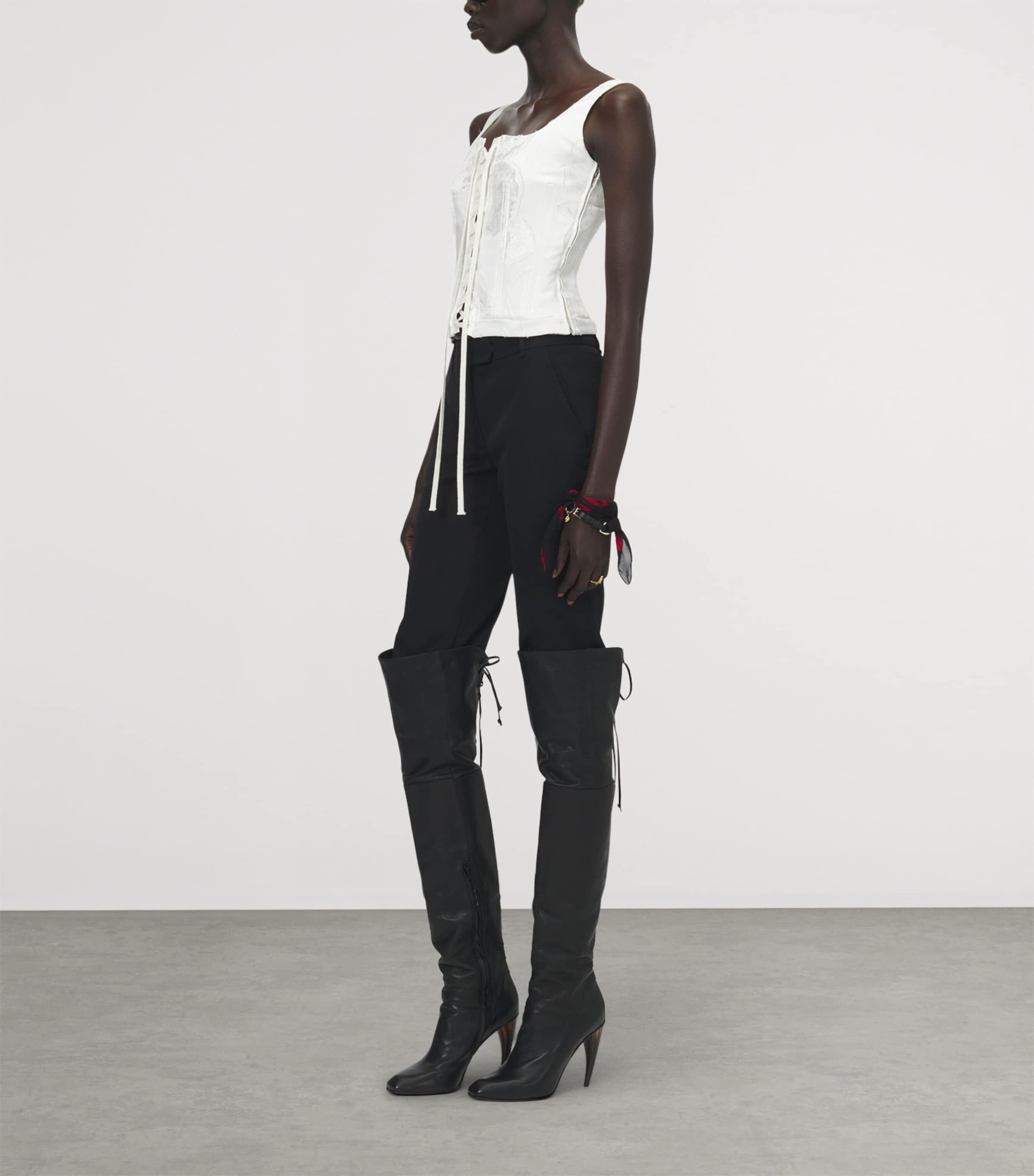 McQueen Womens Fil Coupé Floral Corset Top Image 7