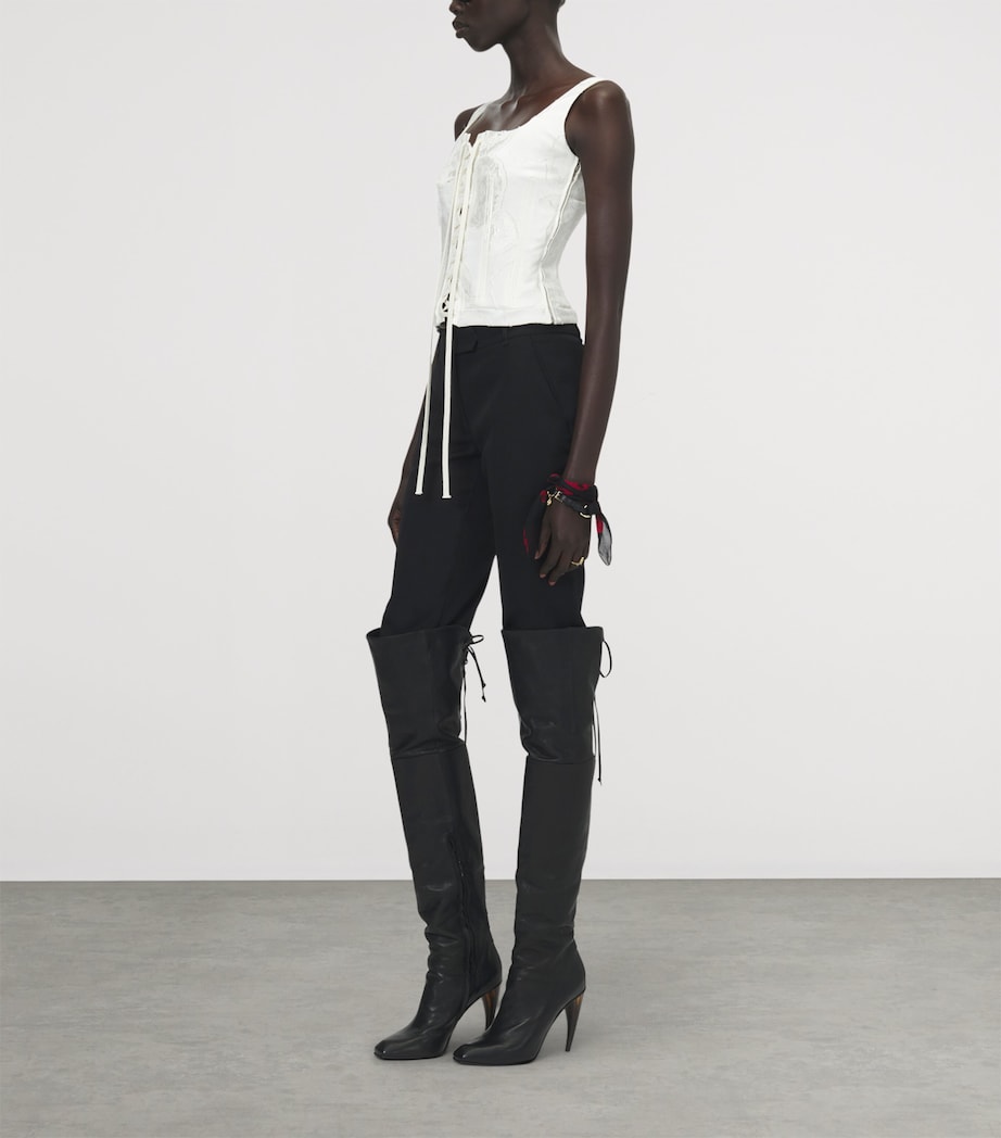 McQueen Womens Fil Coupé Floral Corset Top Image 7