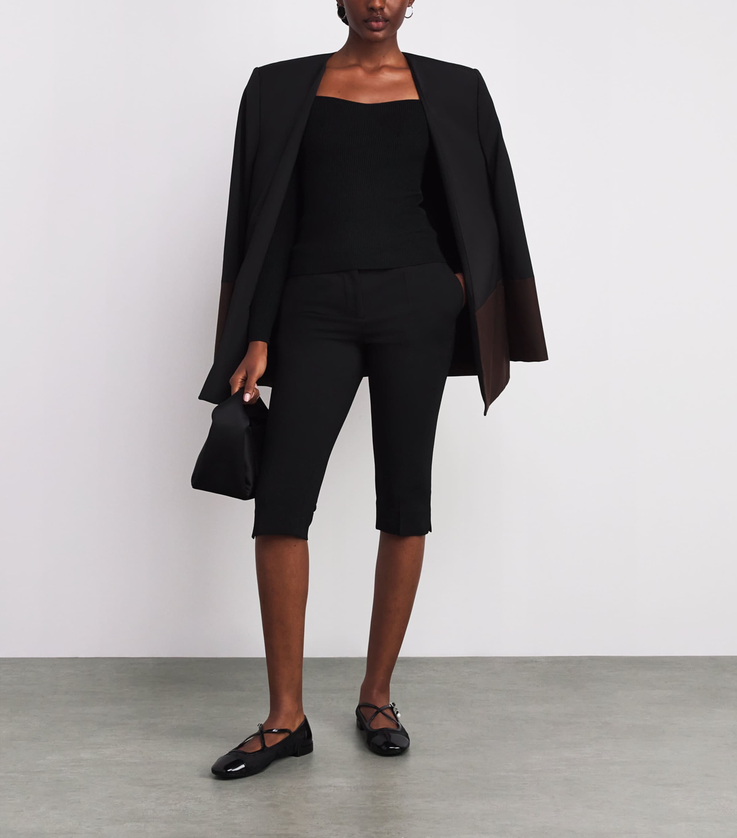 Wool-Blend Long-Sleeve Top BLACK Image 2