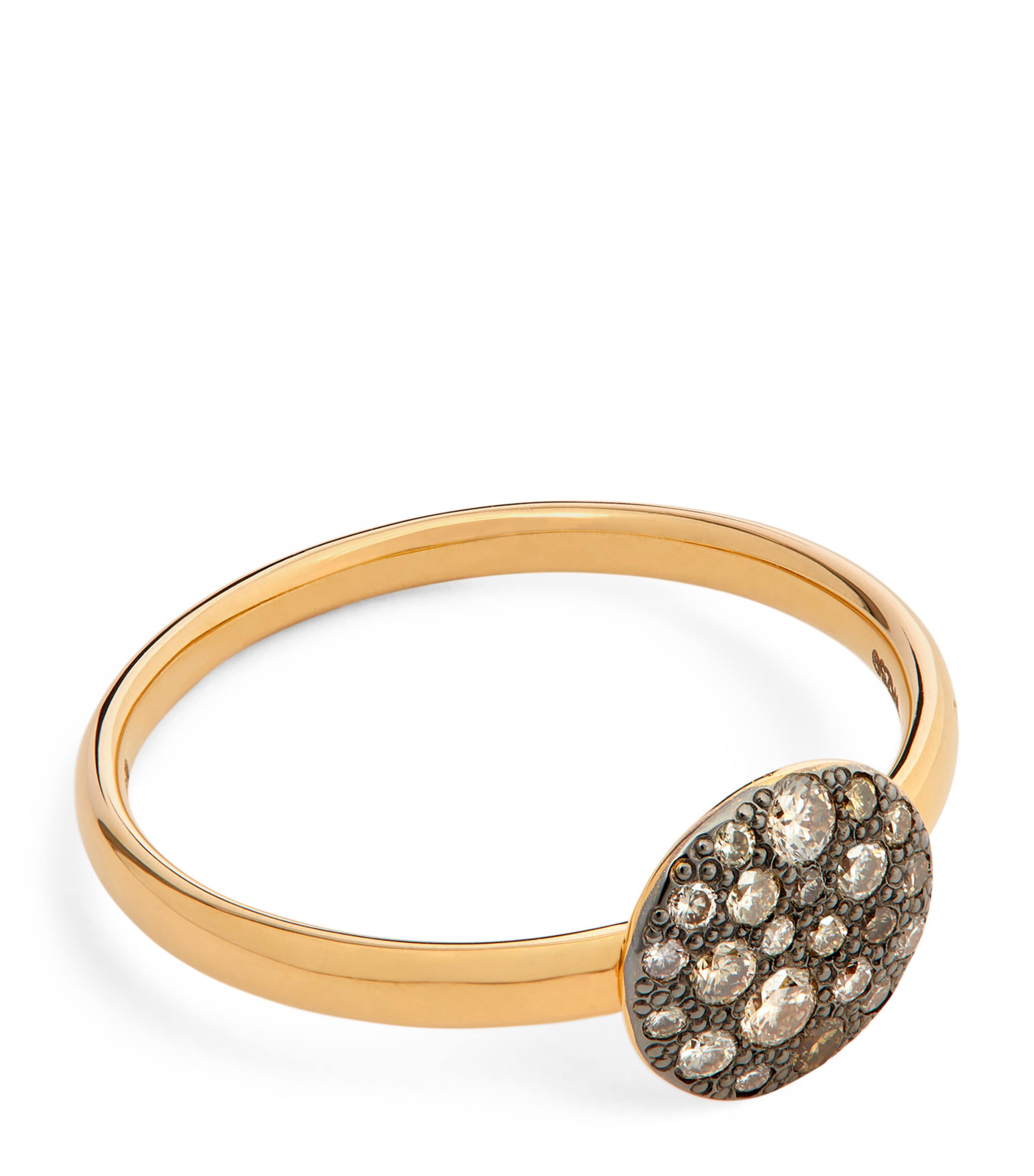 Pomellato Rose Gold And Diamond Sabbia Ring In Brown