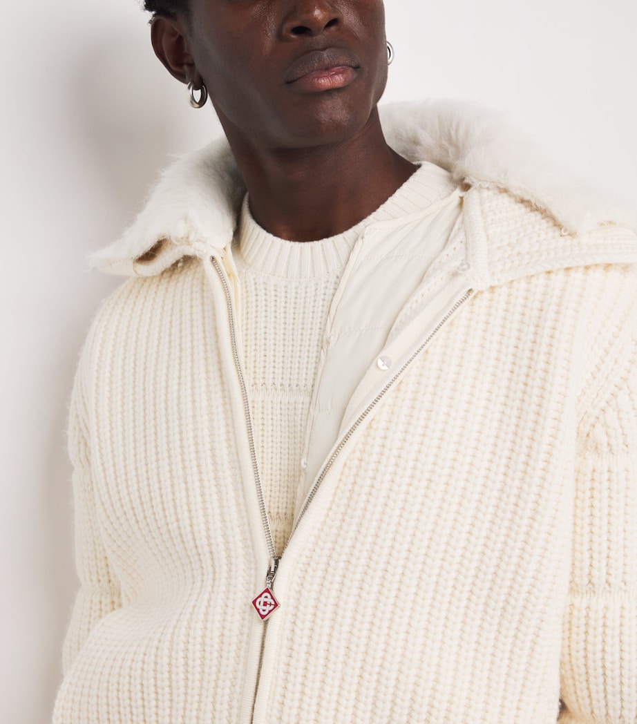 Merino Wool Padded Jacket WHITE Image 6