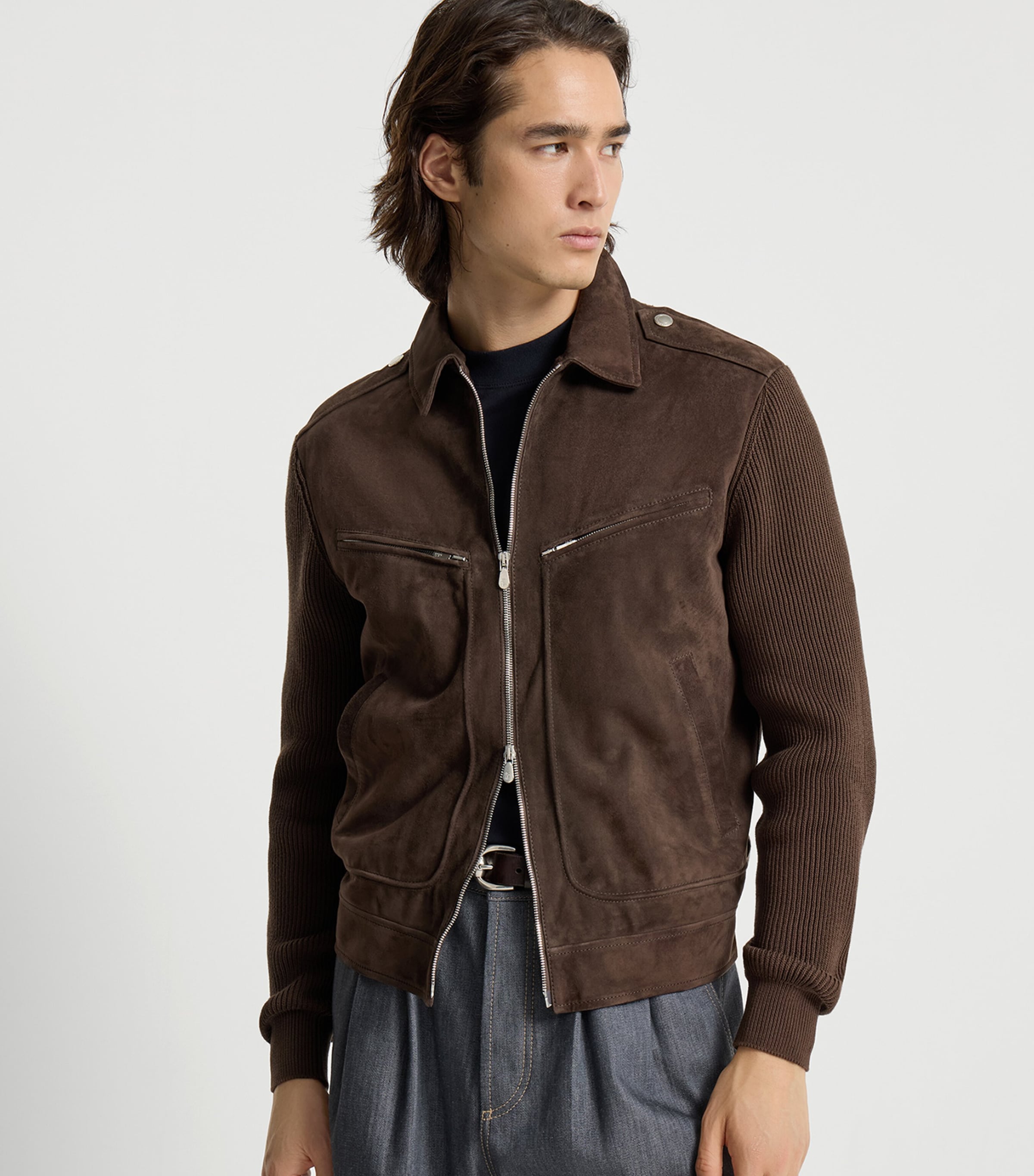 Suede Jacket CYY55 Image 3