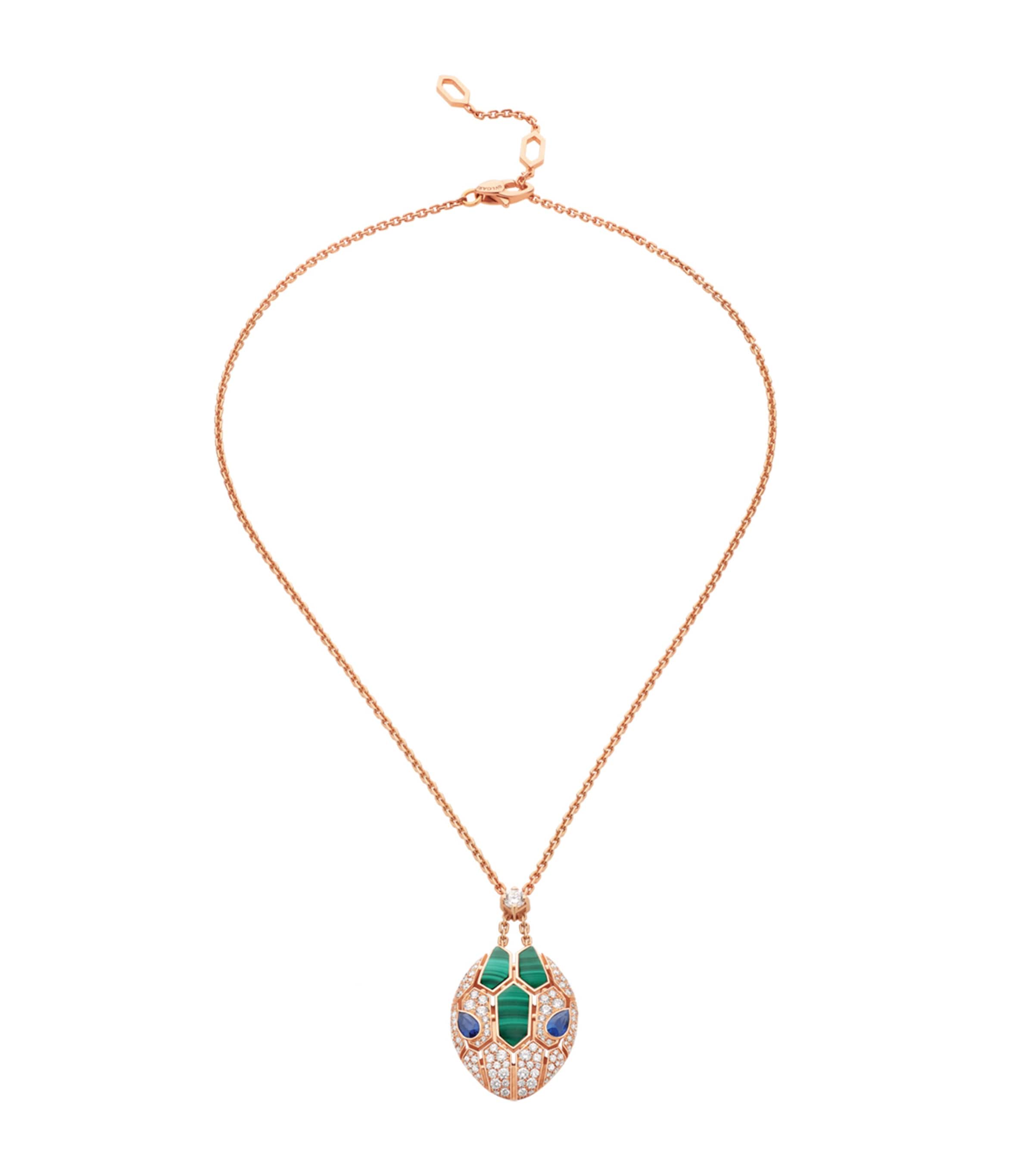 Rose Gold And Precious Stone Serpenti Necklace PINK GOLD Image 1