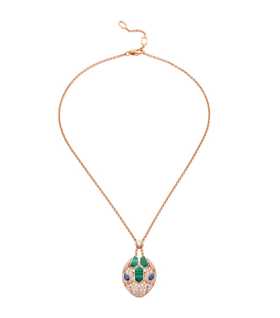 Rose Gold And Precious Stone Serpenti Necklace PINK GOLD Image 1
