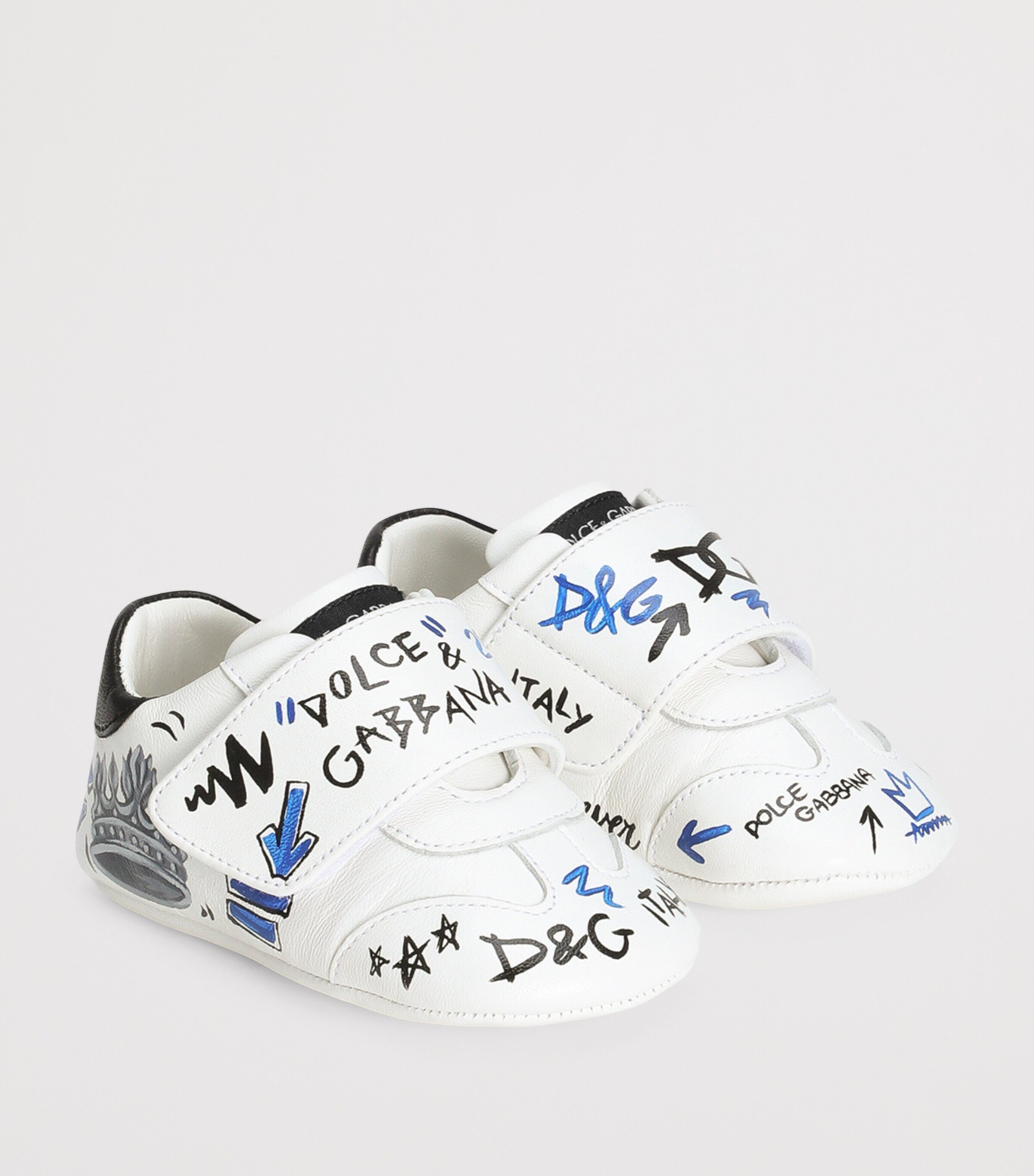 Dolce&Gabbana Kids Lambskin Printed Low-Top Sneakers Scritte.bianco Image 5