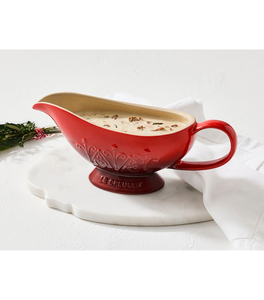 Le Creuset Stoneware Gravy Boat (460ml) Cerise Image 5