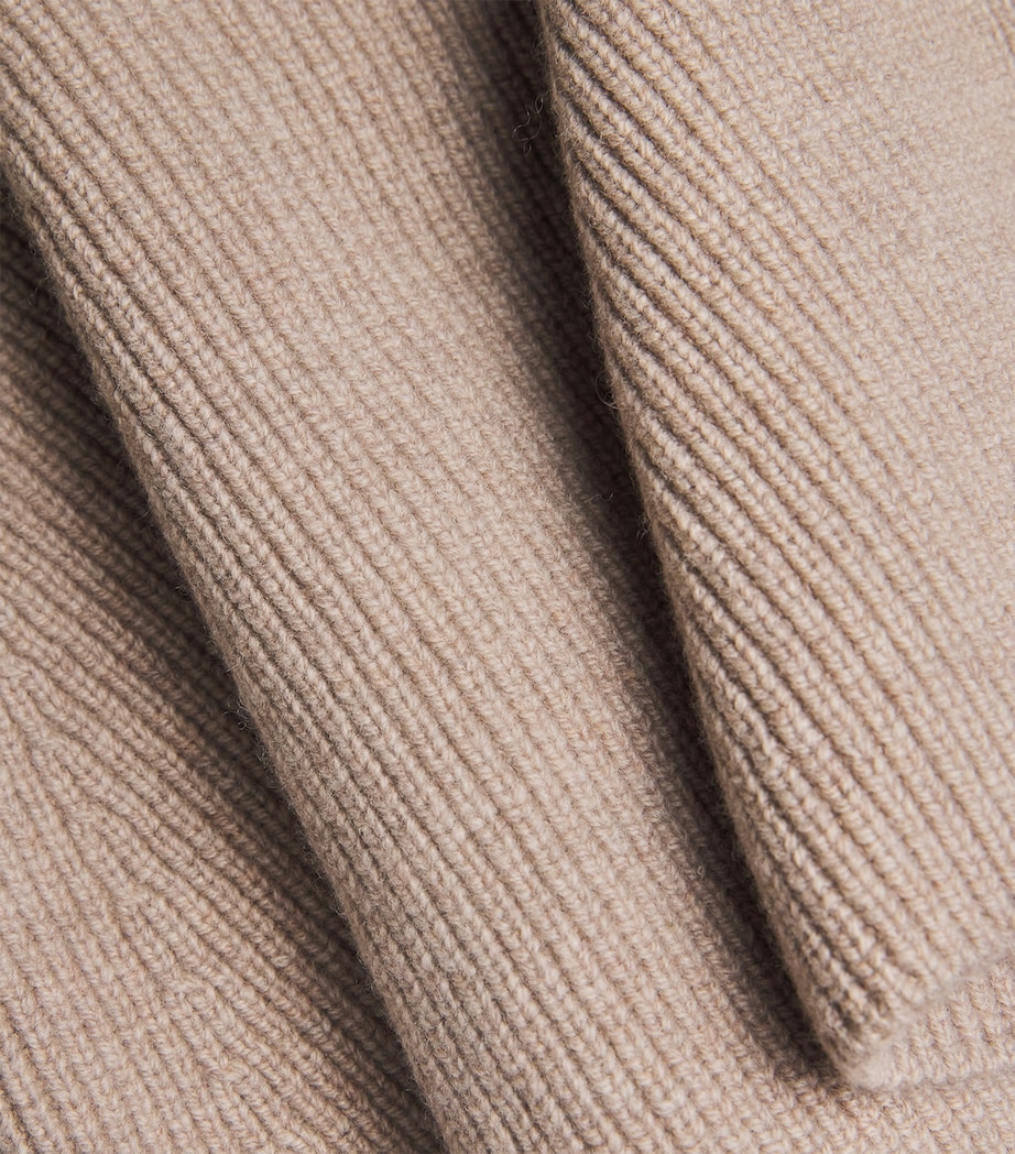 Wool-Cashmere Sleeveless Peplum Top 241 TAUPE MENANGE Image 5