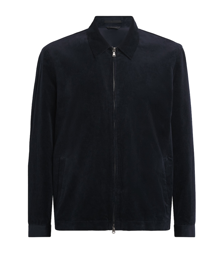Sunspel Mens Corduroy Harrington Jacket Navy Image 1