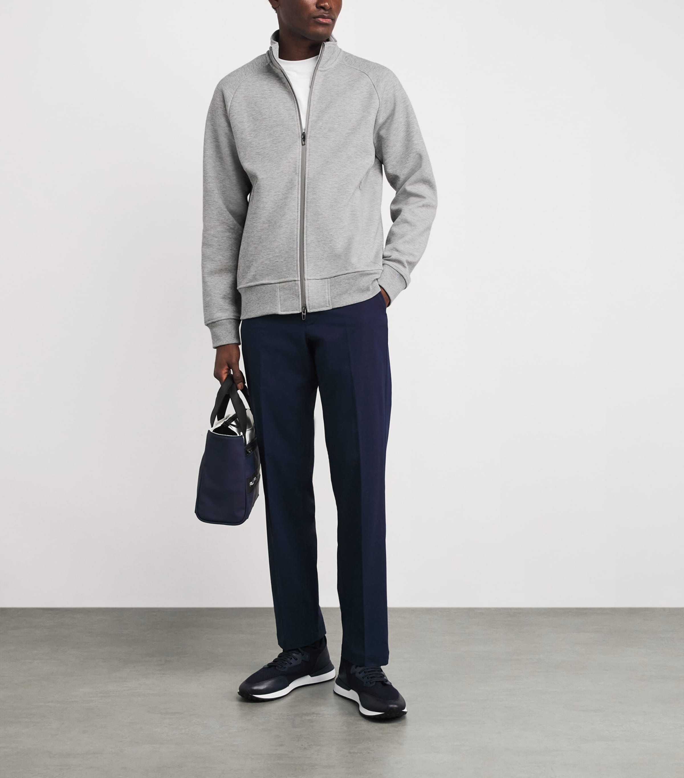 Double Knit Zip-Up Jacket ANDOVER HEATHER Image 2