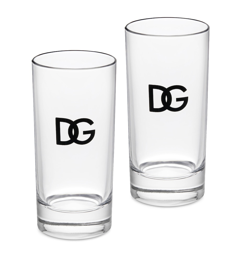 Set of 2 DG Millennials Logo Glasses U0058 TRASPARENTE/DG Image 1