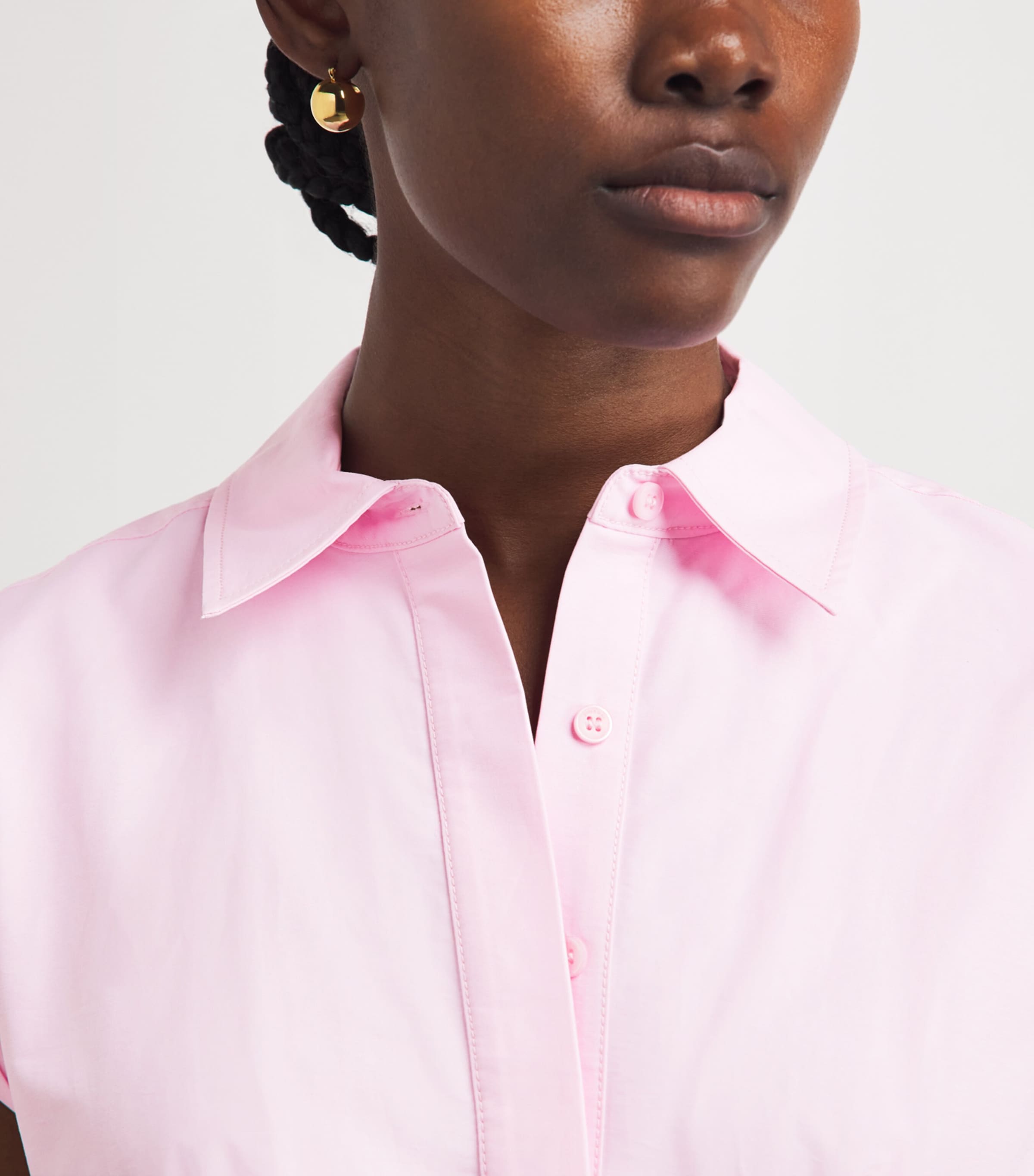 Simkhai Womens Cotton-Blend Clemmie Mini Shirt Dress Daisy Image 3