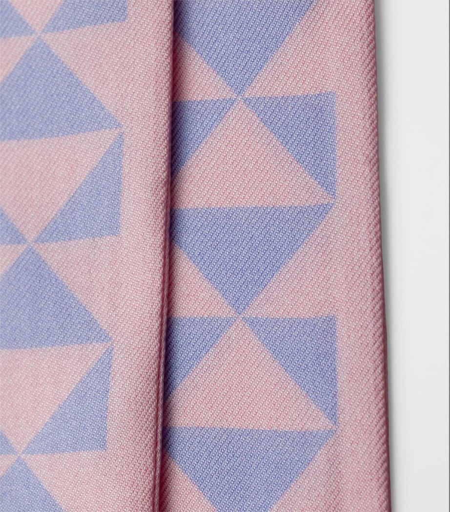 Silk Triangle Print Necktie F0TX6 Image 2