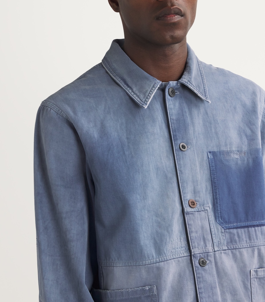 Patchwork Utility Jacket BLUE Image 6