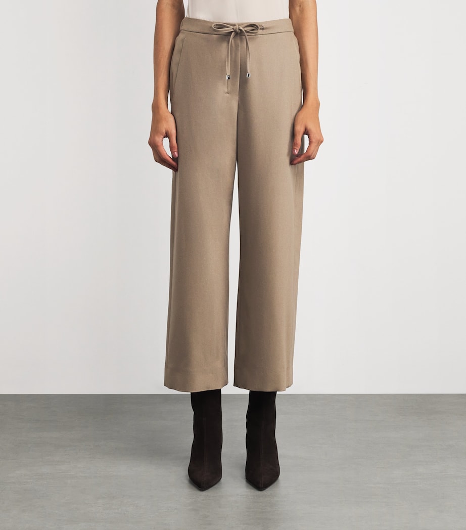 Stretch-Wool Drawstring Trousers BISCUIT Image 3