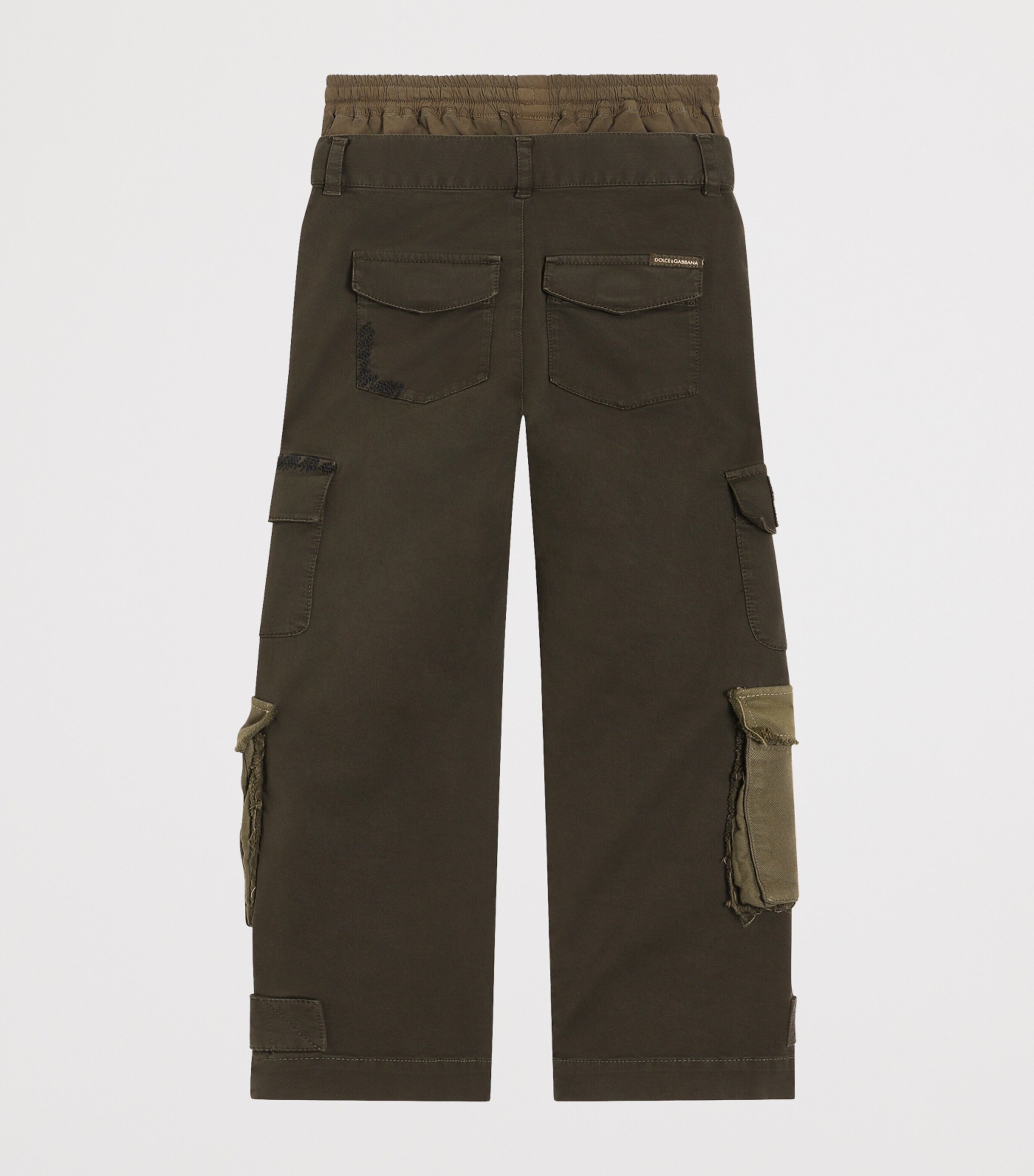 Dolce&Gabbana Kids Gabardine-Canvas Cargo Trousers (8-12+ Years) Combined Colou Image 2