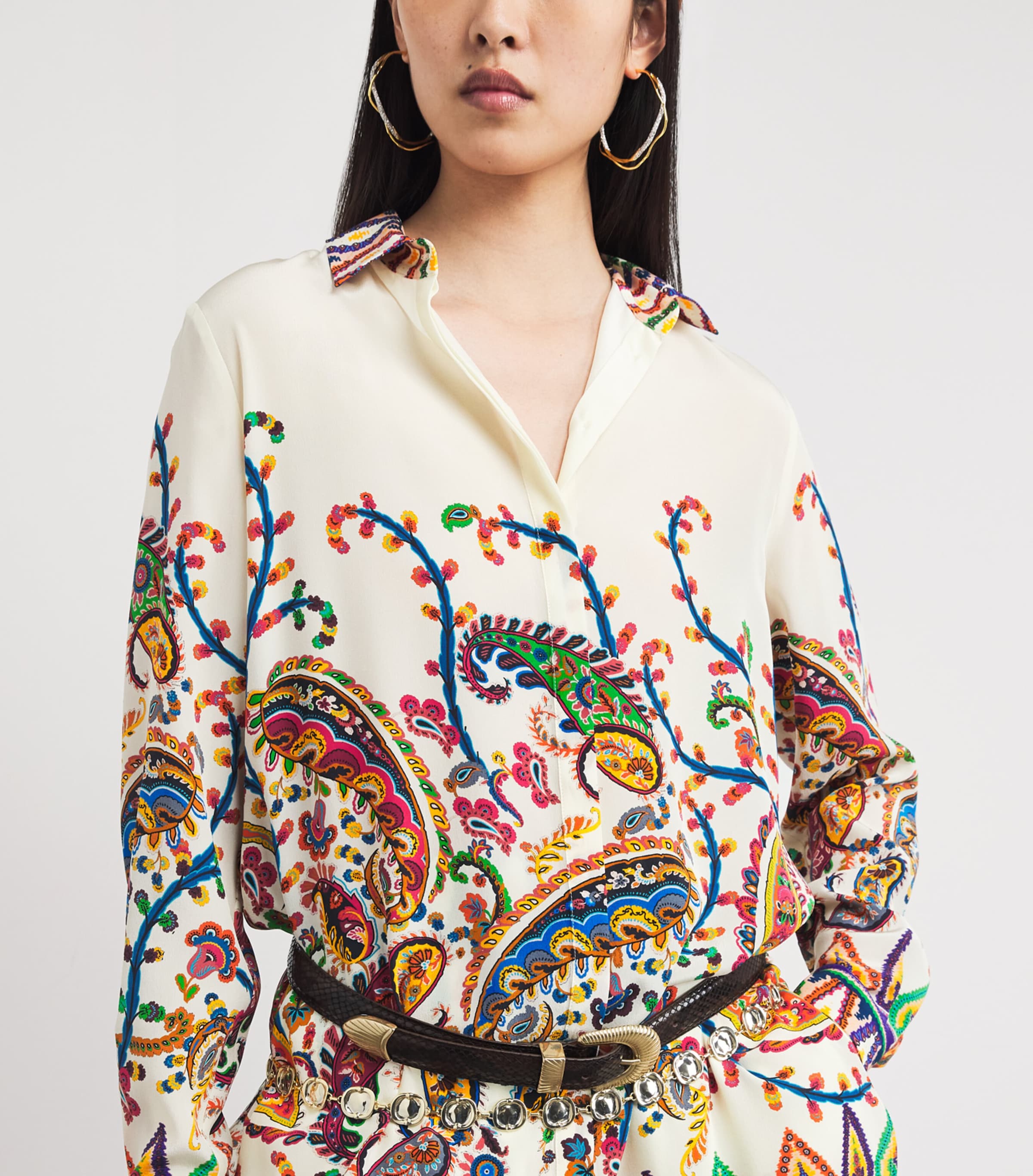 Silk Paisley Shirt X0800 Image 6