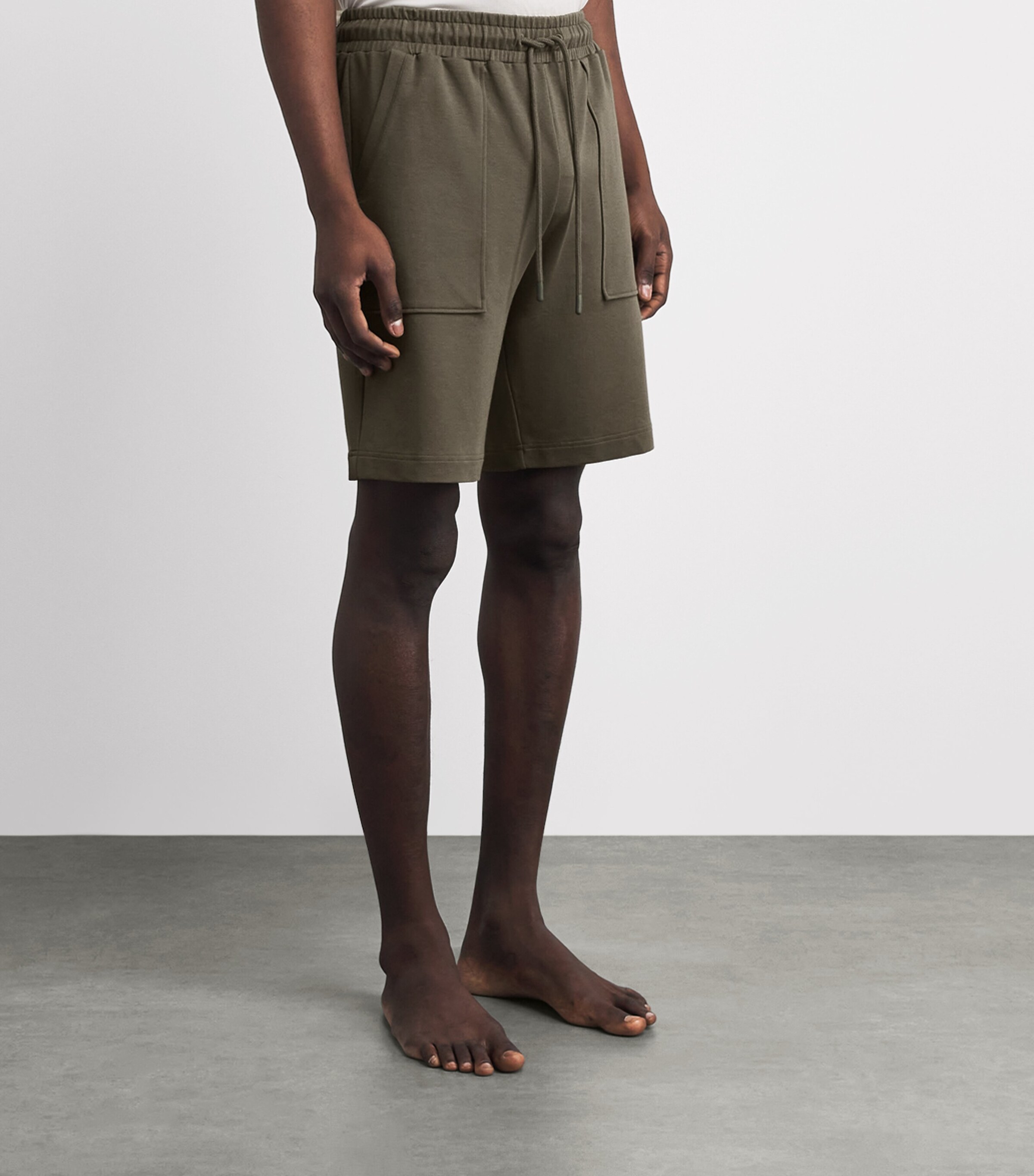 Zimmerli Mens Modal-Cotton Summer Lounge Shorts Walnut Tree Image 4