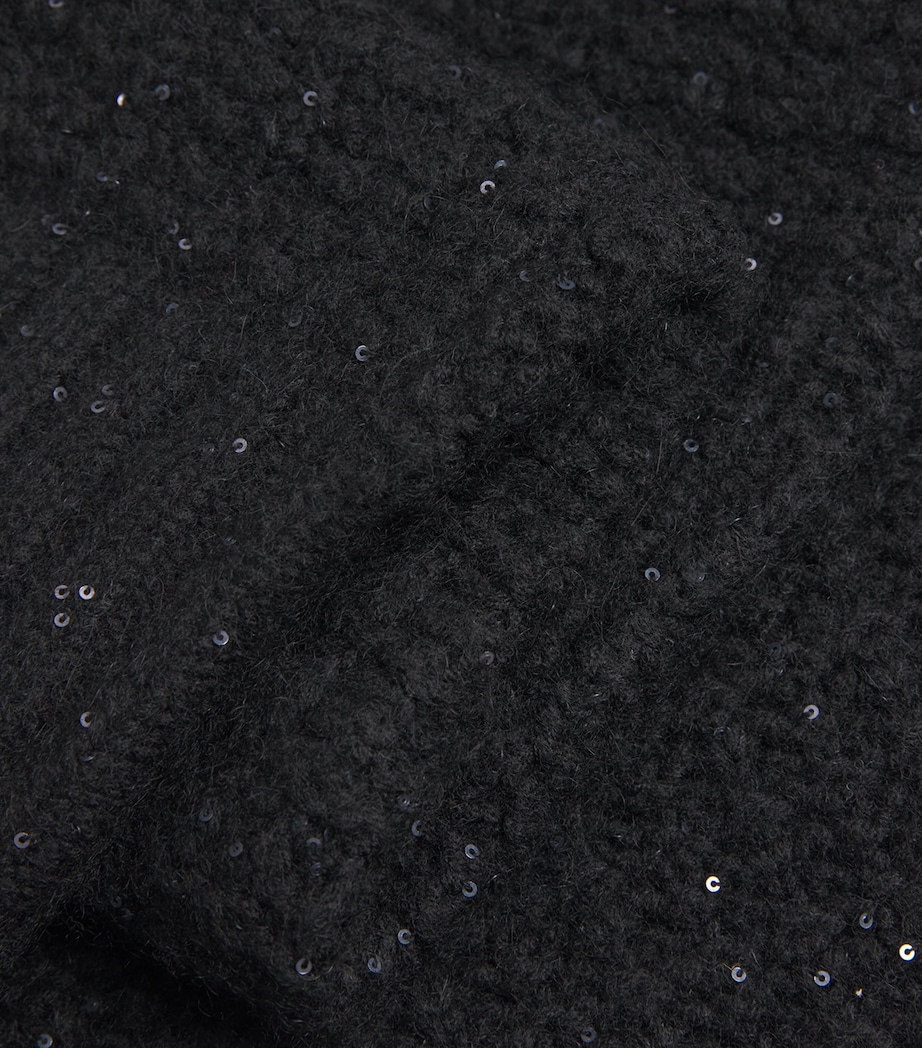 Wool-Blend Sequin Sweater 825 NERO Image 5