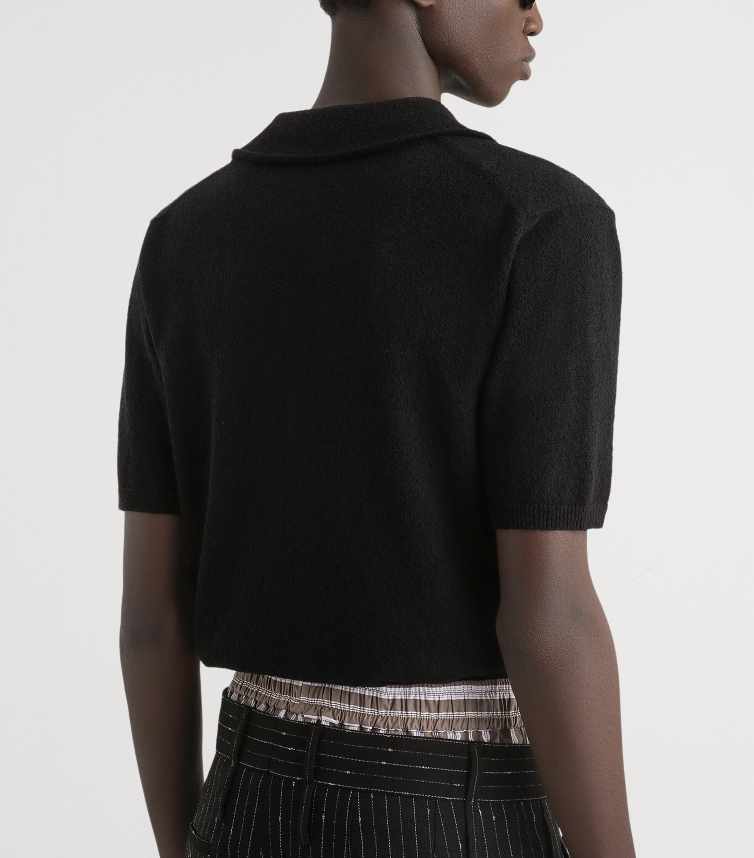 Dolce&Gabbana Mens Terry Polo Shirt Blac Image 6