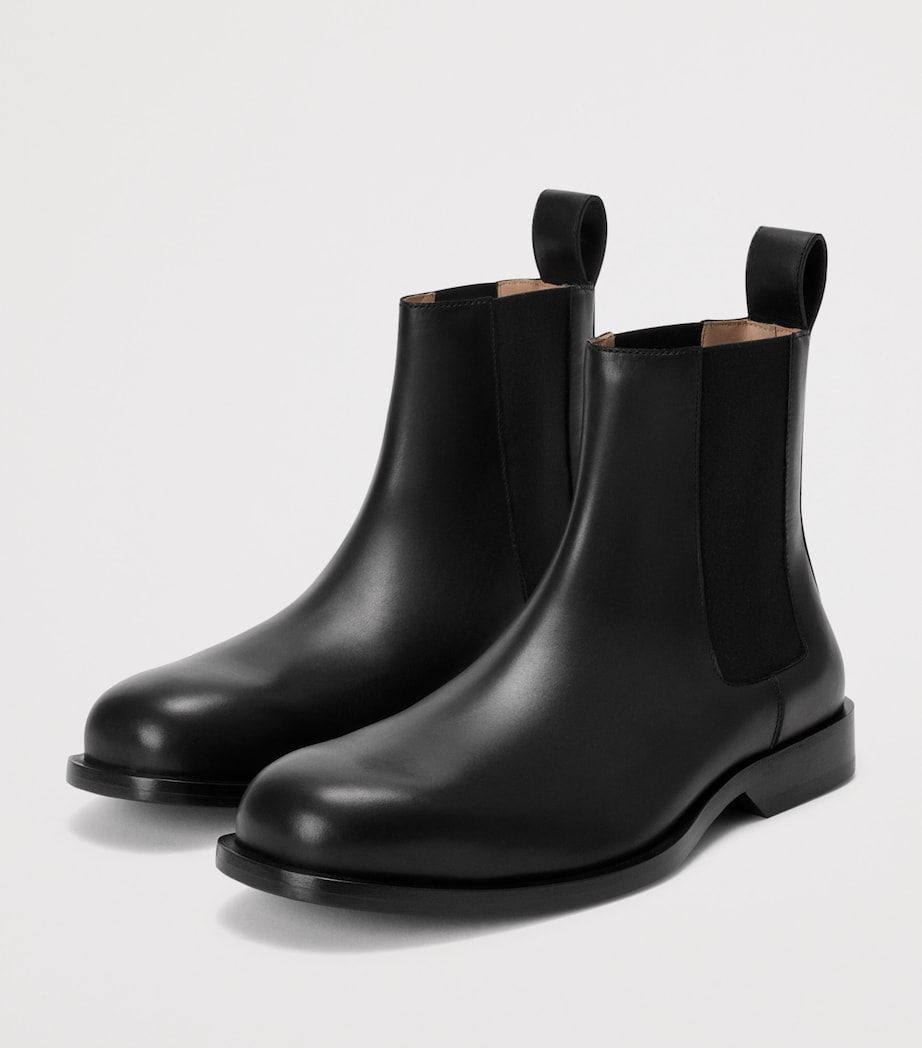 LOEWE Leather Bobine Chelsea Ankle Boots Black Image 2
