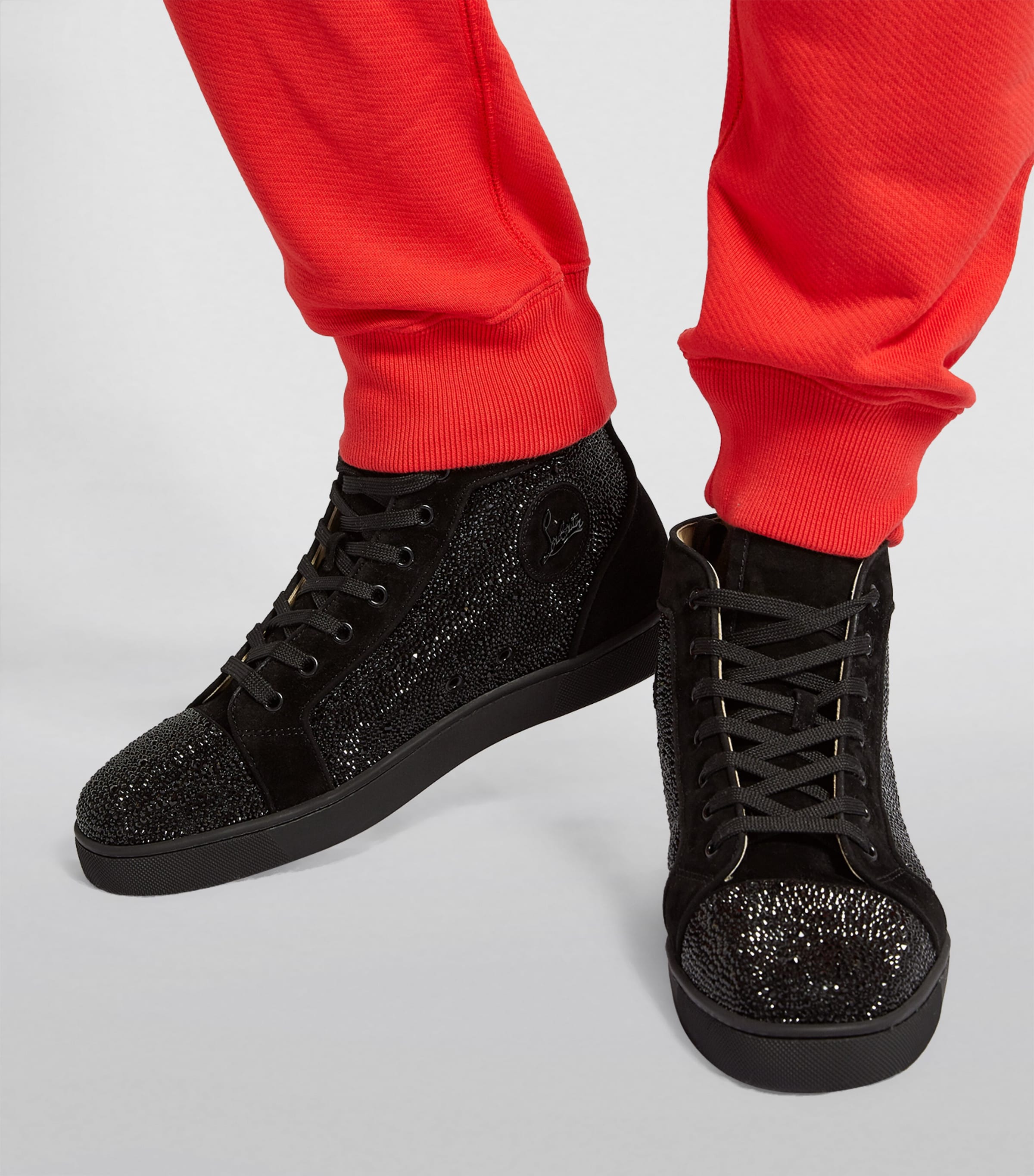Christian Louboutin ハイトップスニーカー Octolouis Strass Octolouis Strass - High-top sneakers - Velvet and strass