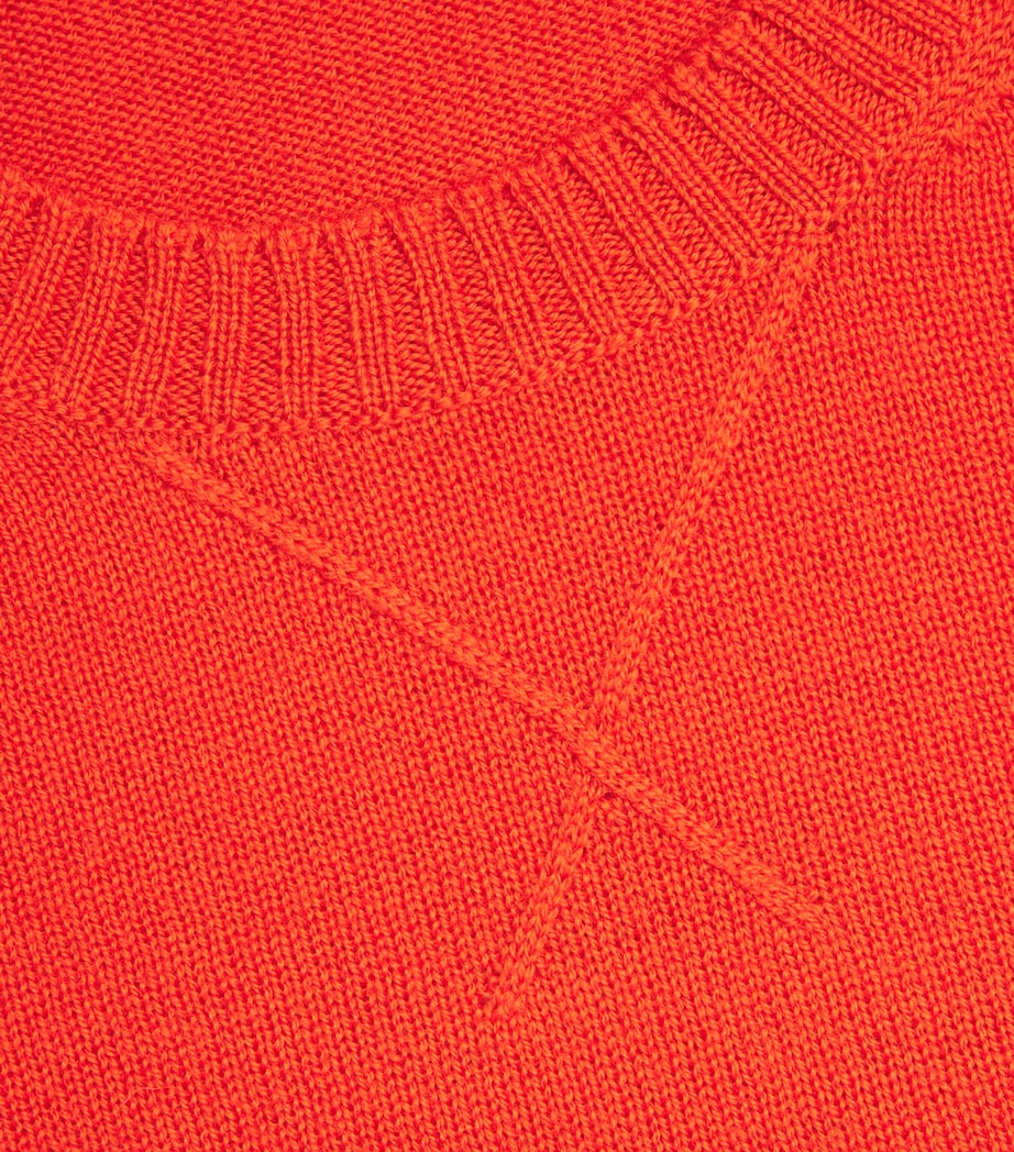 Jil Sander Mens Virgin Wool Crew-Neck Sweater Poppy Image 5