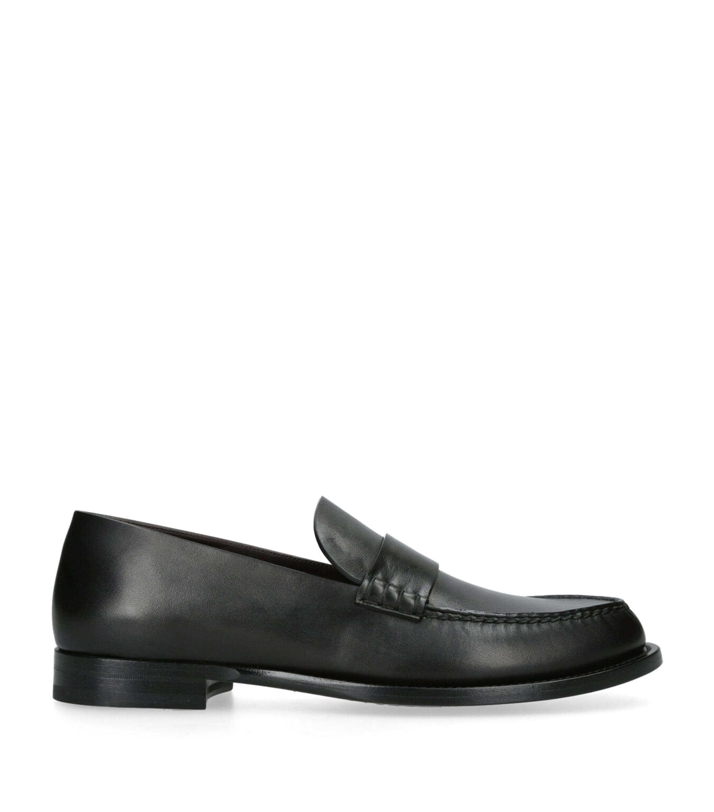 The Row Novus Leather Moccasins Black Image 1