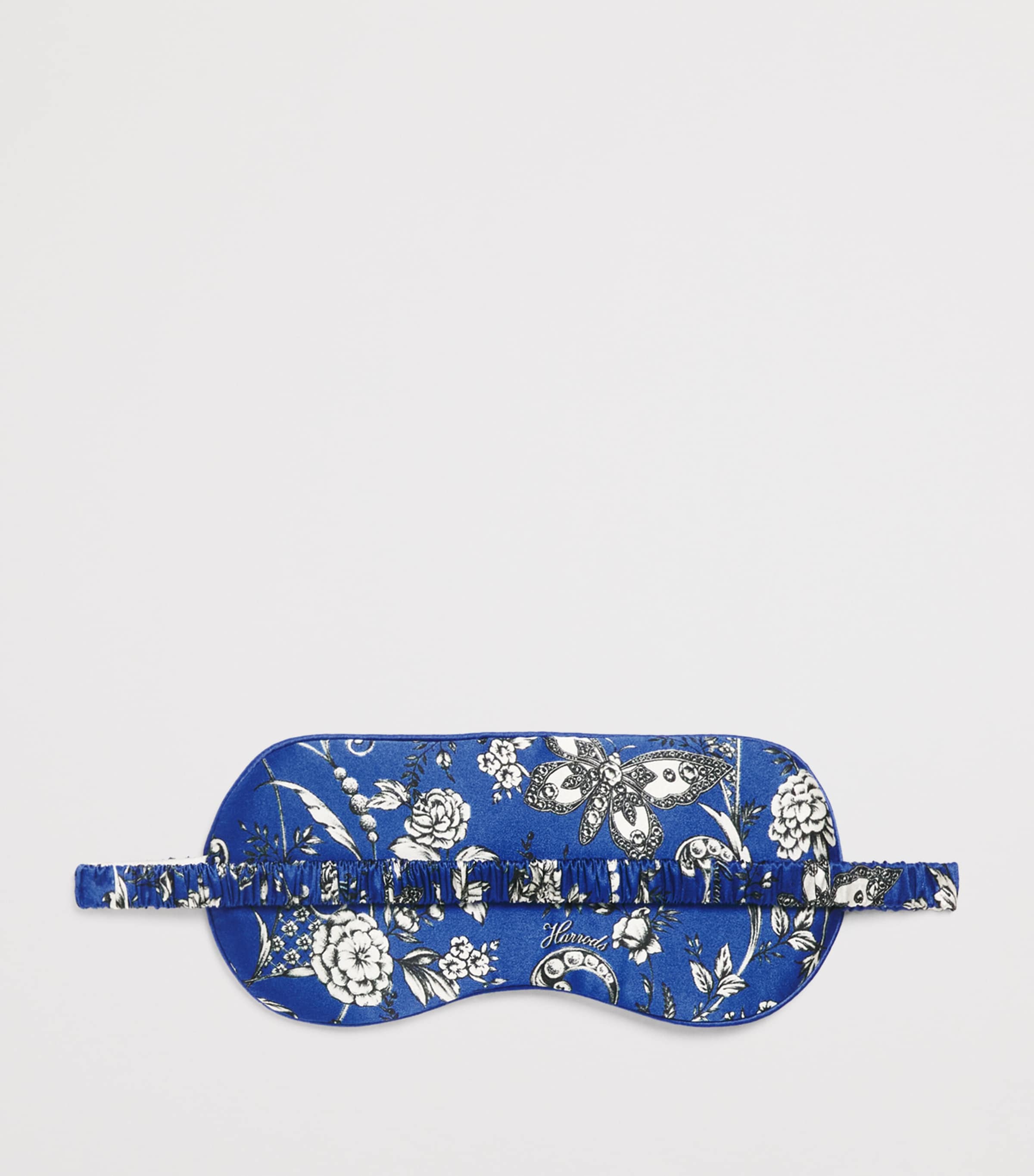 Silk Butterfly Print Sleep Mask BLUE Image 3