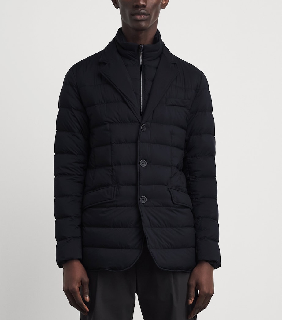 Herno Mens Down Quilted Puffer Jacket Black Image 4