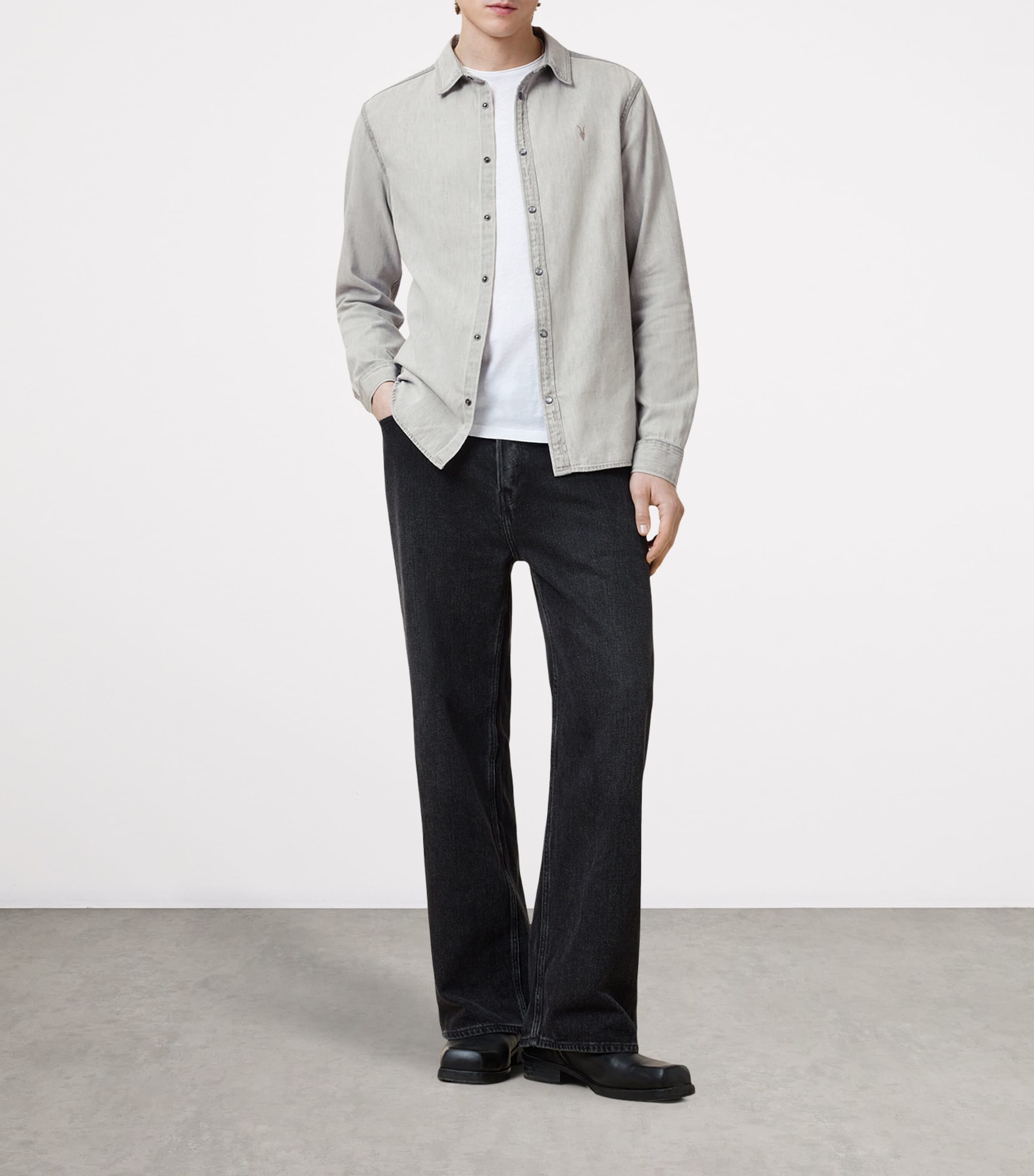 Denim Gleason Shirt GREY Image 2