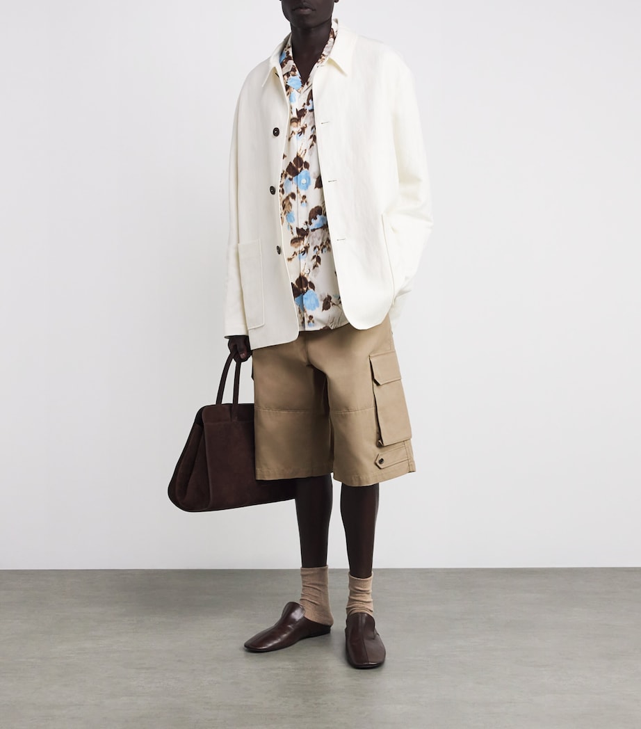 Cotton Cargo Shorts 229 - CAFE CREME Image 2