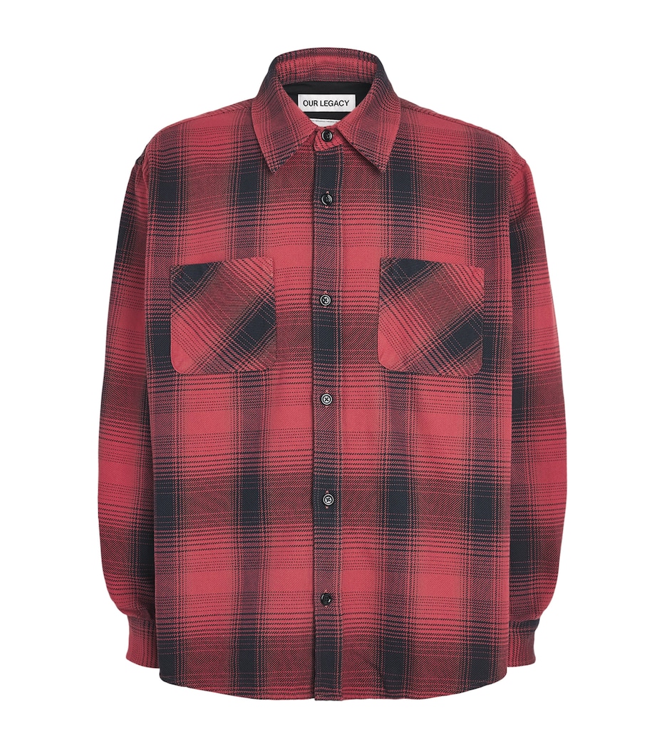 Our Legacy Mens Cotton Check Whoppin Shirt Bison Chck Ranch Ctn Image 1
