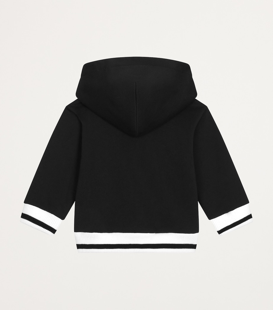 Cotton Logo Zip-Up Hoodie (3-30 Months) N0000-BLACK Image 2