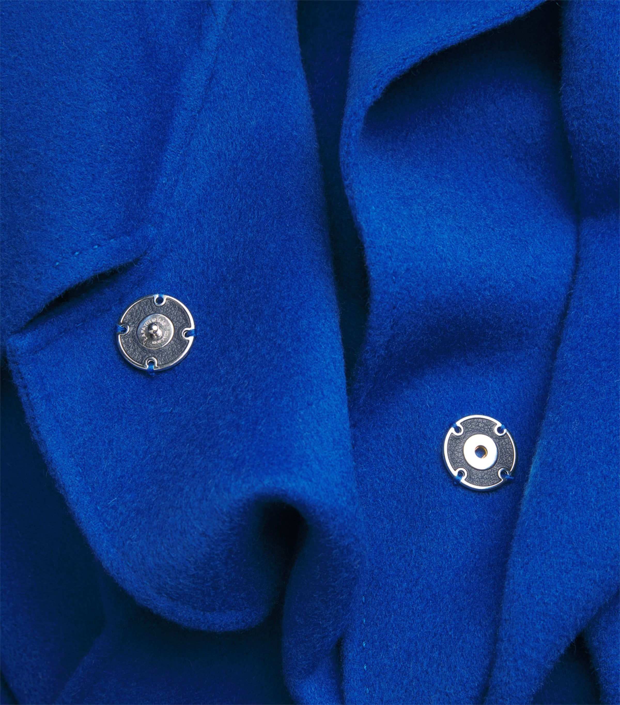 Wool-Cashmere Detachable Cape Coat GALAXY BLUE Image 5