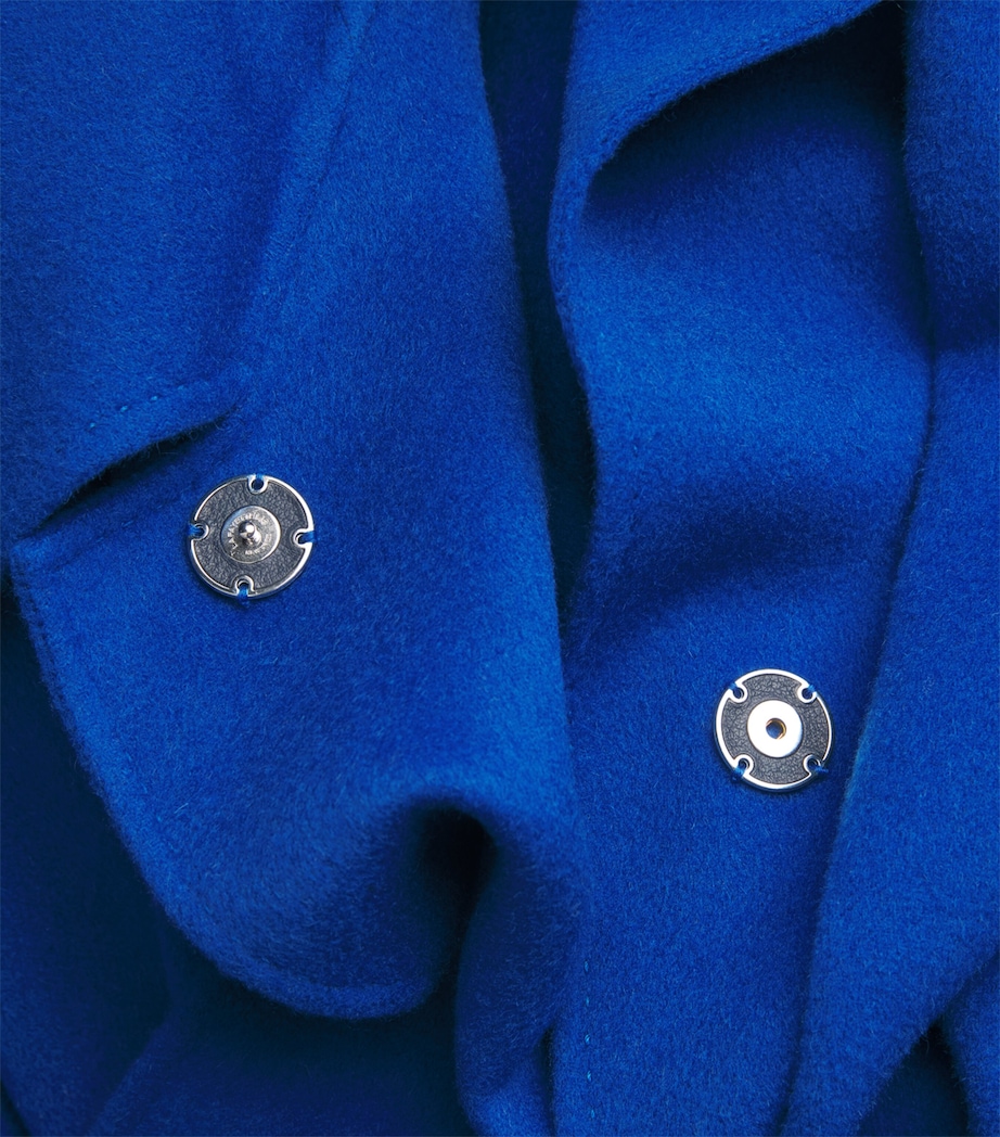 Wool-Cashmere Detachable Cape Coat GALAXY BLUE Image 5