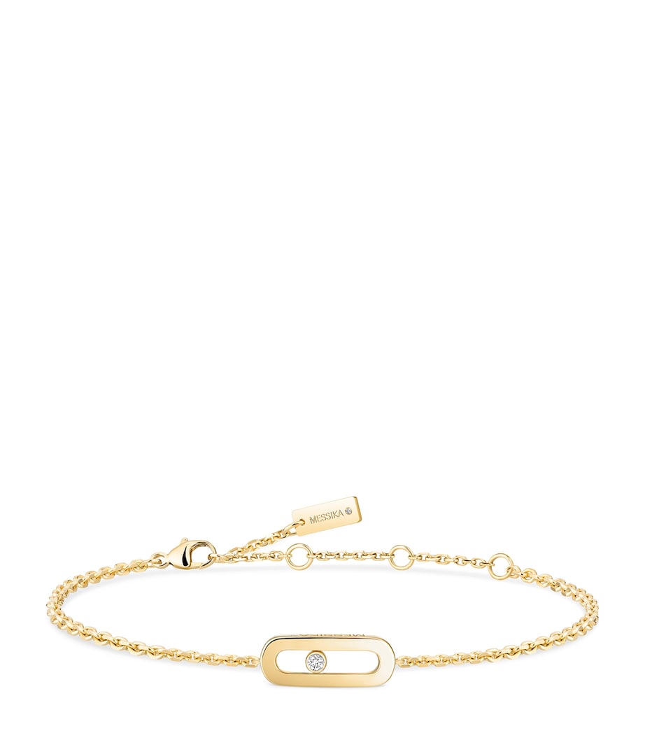 Messika Move Uno Yellow Gold and Diamond Chain Bracelet Yellow Gold Image 1
