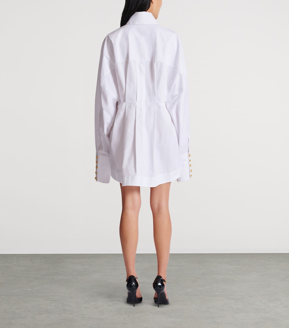 Cotton Poplin Shirt Dress 0FB BLANC OPTIQUE Image 7