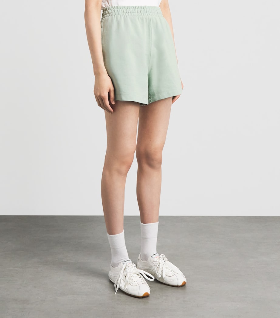 ANINE BING Womens Cotton Kam Sweatshorts Green Image 4