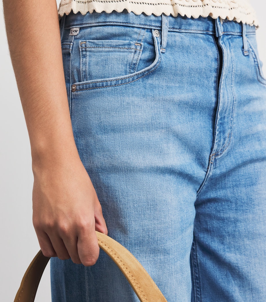 Citizens of Humanity Womens Cropped Lyra Wide-Leg Jeans Adnte Andante Image 3