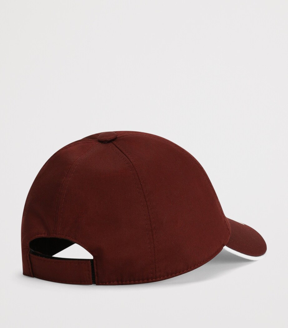 Cotton Logo Baseball Cap R0369-BORDEAUX Image 3