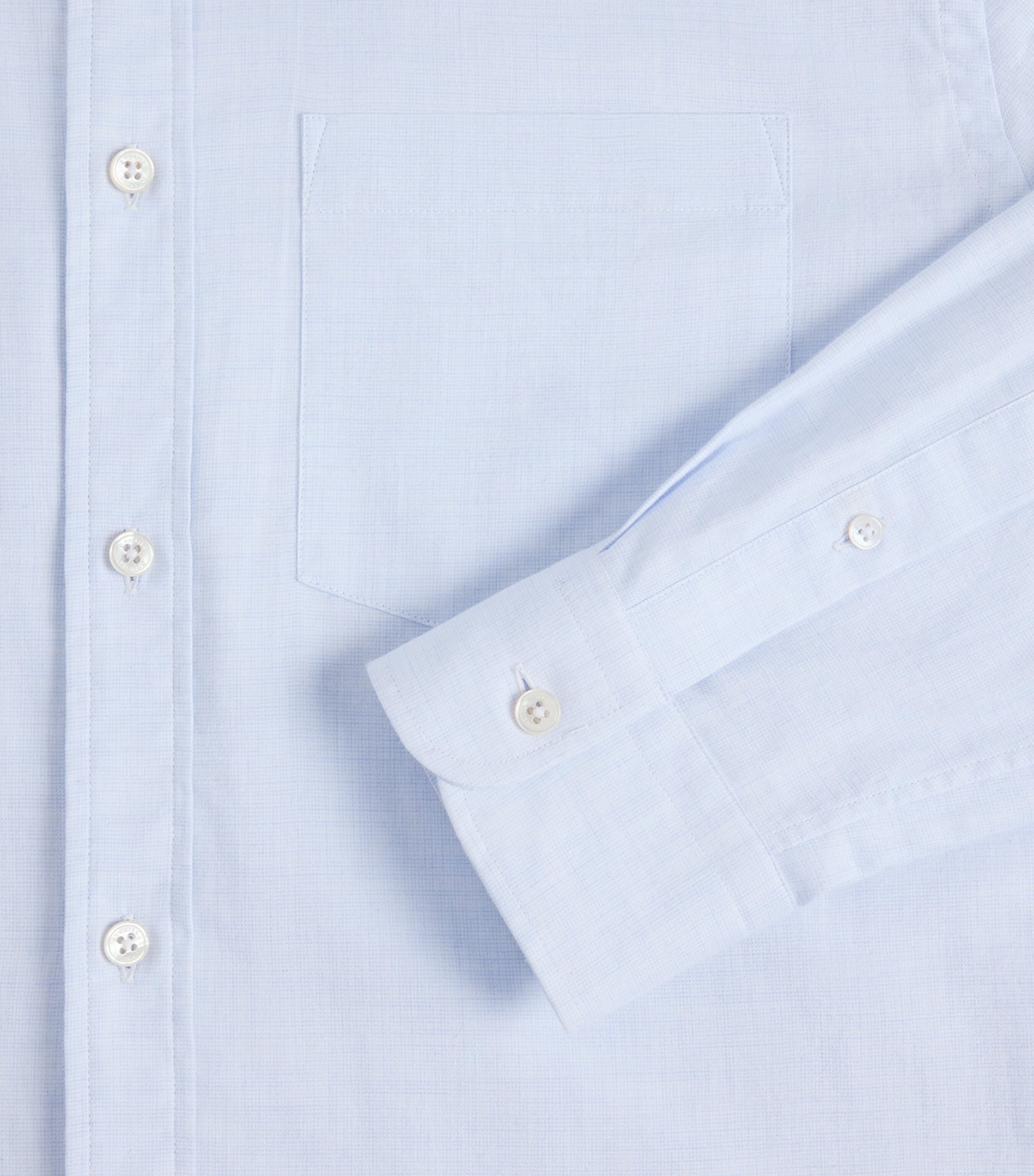 Dunhill Mens Cotton-Linen Casual Shirt White Image 6
