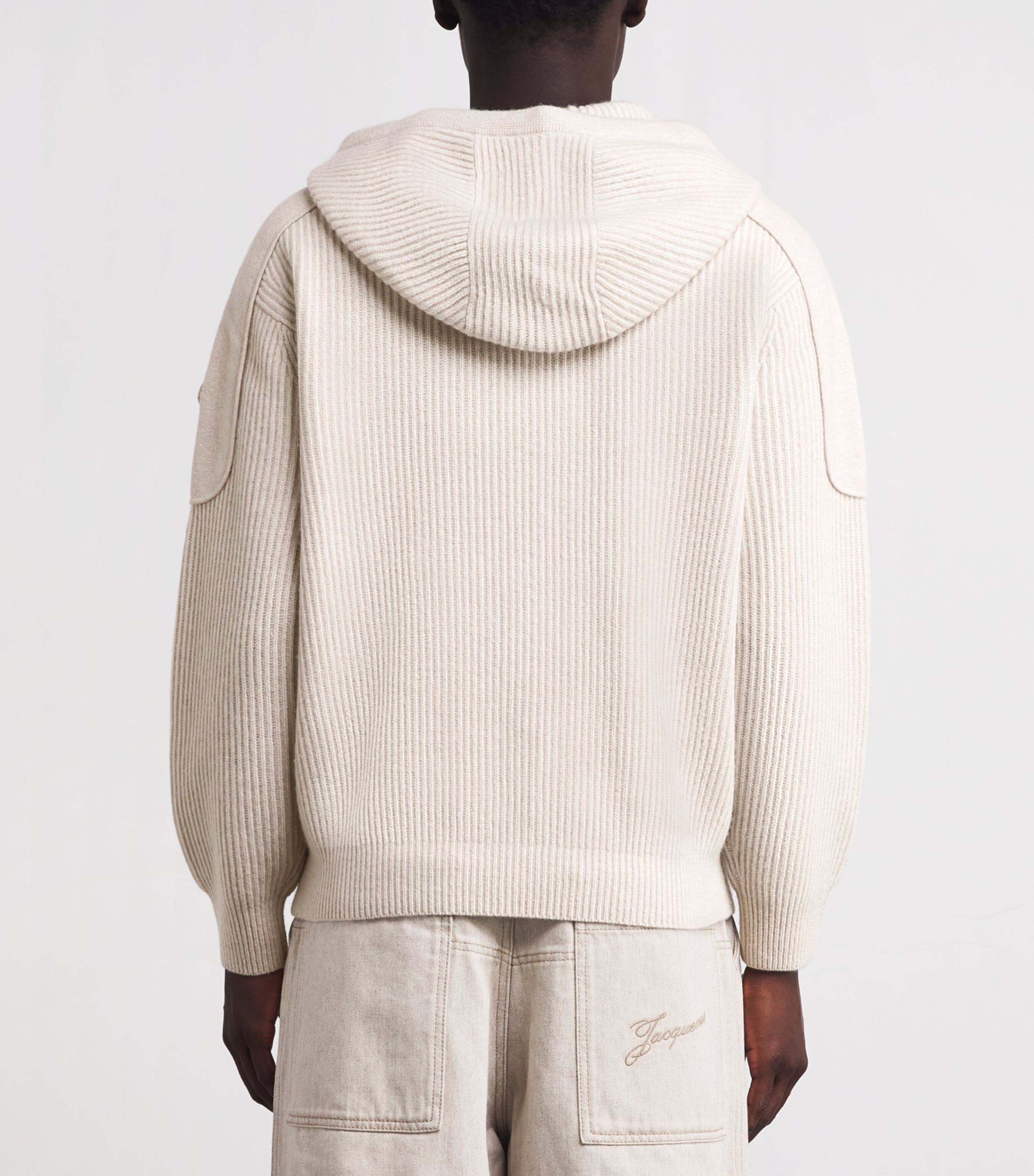 Wool Knitted Colson Hoodie ALABASTER - 1728 Image 4