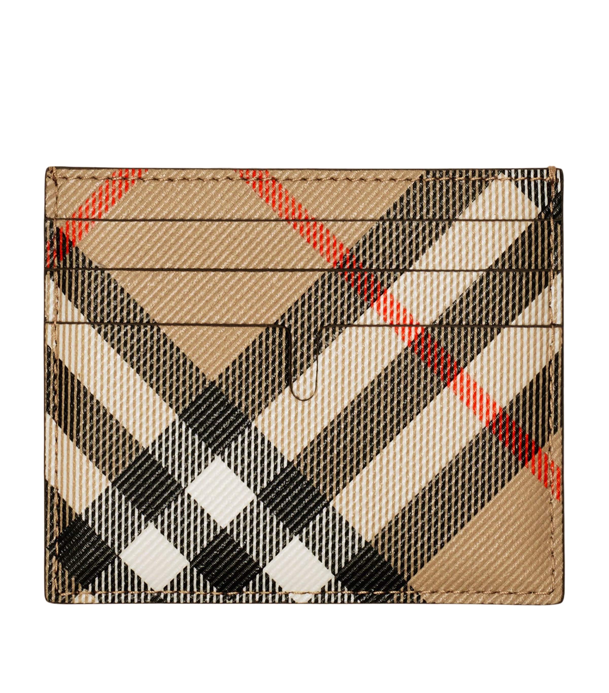 Tall Check Card Holder SAND Image 1