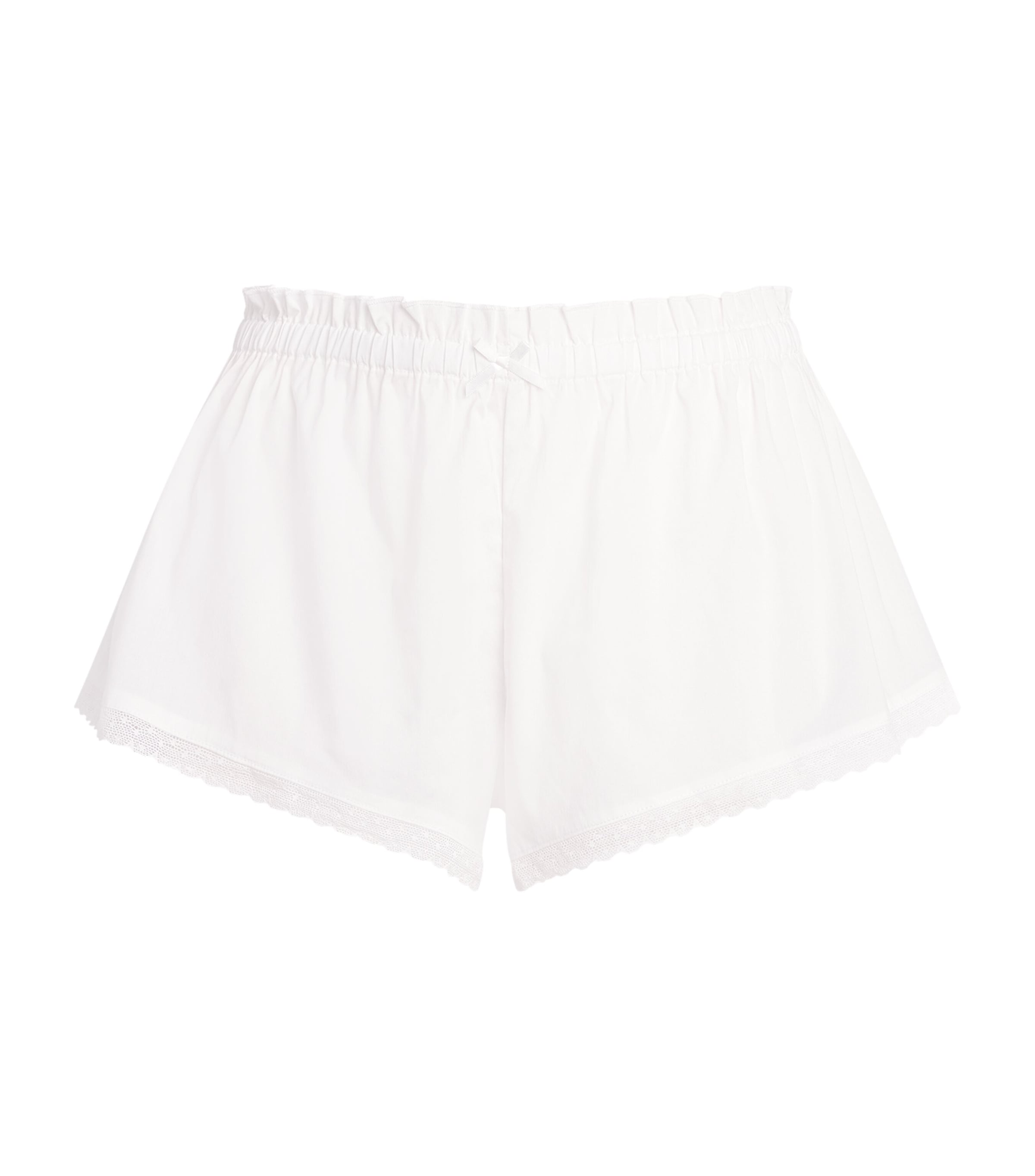 Skims Womens Cotton-Blend Poplin Apparel Shorts Snow Image 1