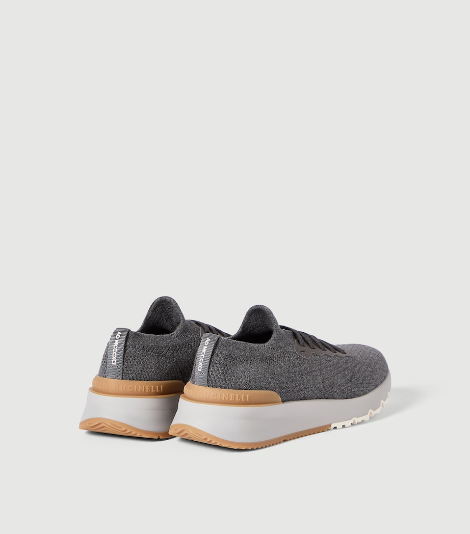 Brunello Cucinelli Chiné-Knit T-Sole Sneakers Image 5