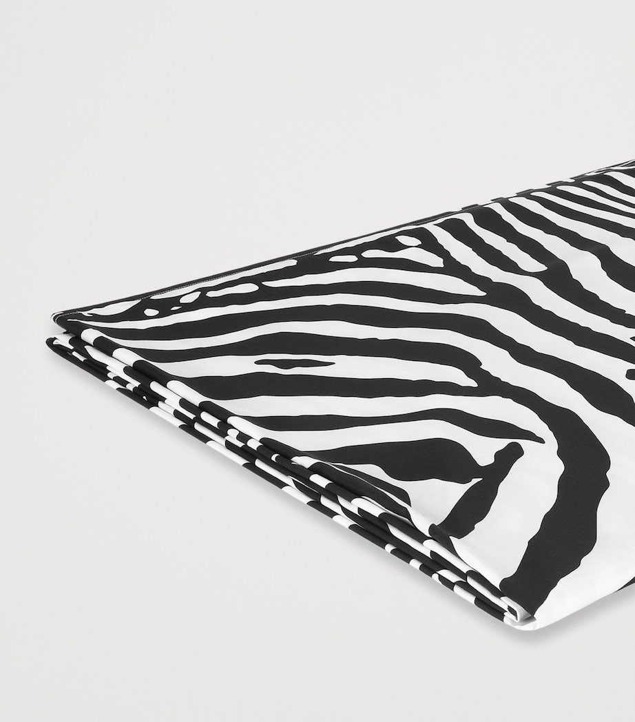 Dolce&Gabbana Casa Cotton Zebra King Fitted Sheet (300cm x 300cm) Zebra Image 4