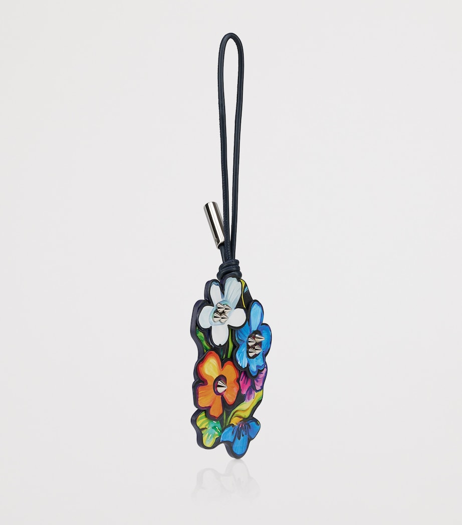 Leather Flower Bag Charm M024 Image 2