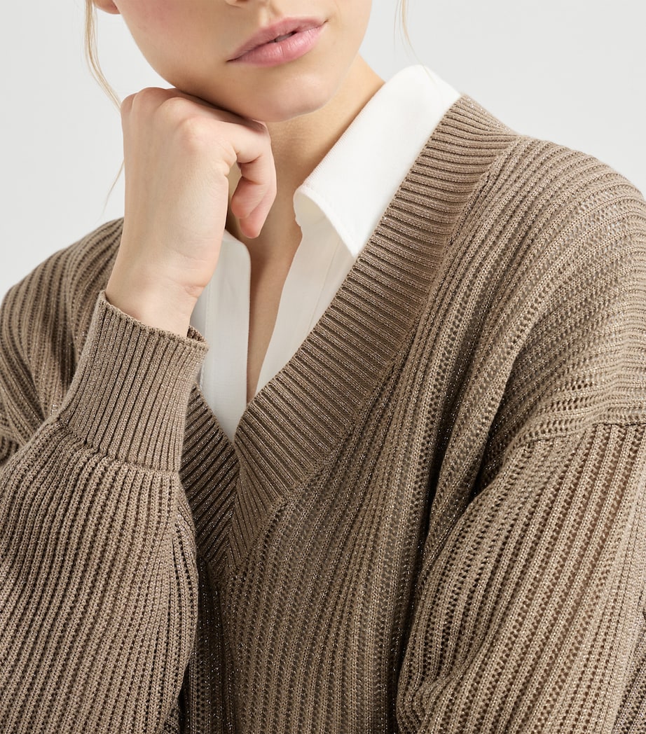 Cotton-Blend Sweater CCJ17 Image 6