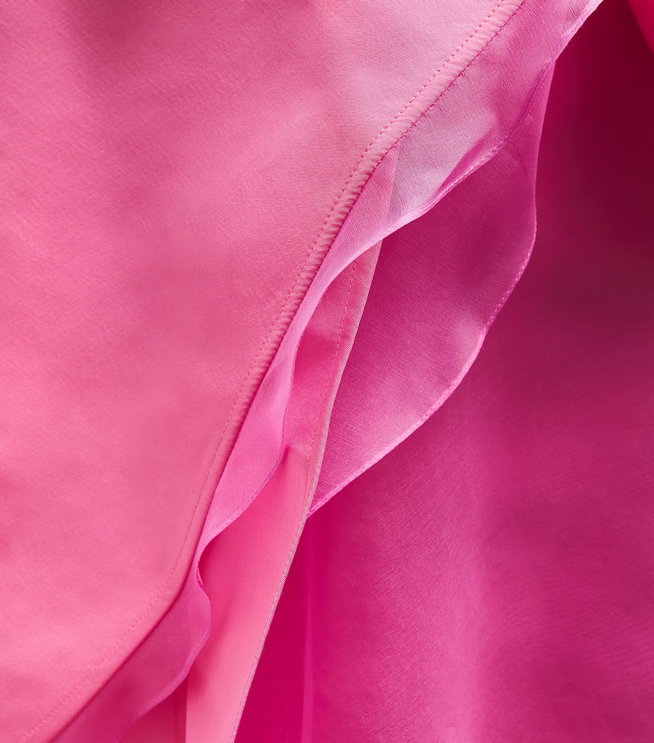 Silk Bow-Train Colum Gown HAPPY PINK 031 Image 5